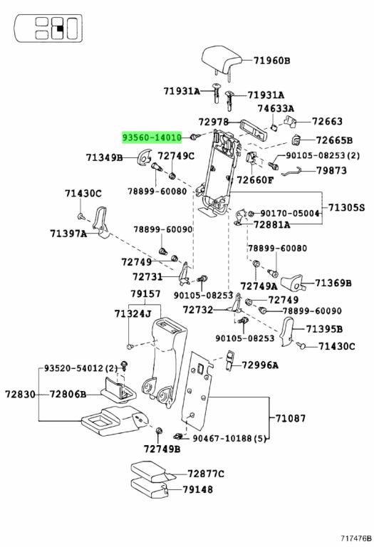 Toyota 93560 14014