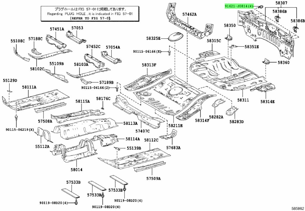 Buy Genuine Toyota 91621-J0814 (91621J0814) Bolt (For Transmission ...