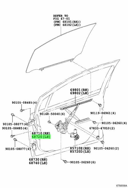 Toyota 68720 12151