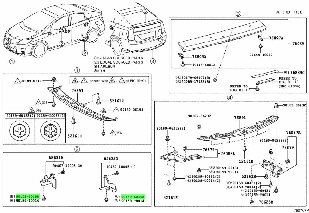 Buy Genuine Toyota 90159-60498 (9015960498) Screw. Prices, fast ...