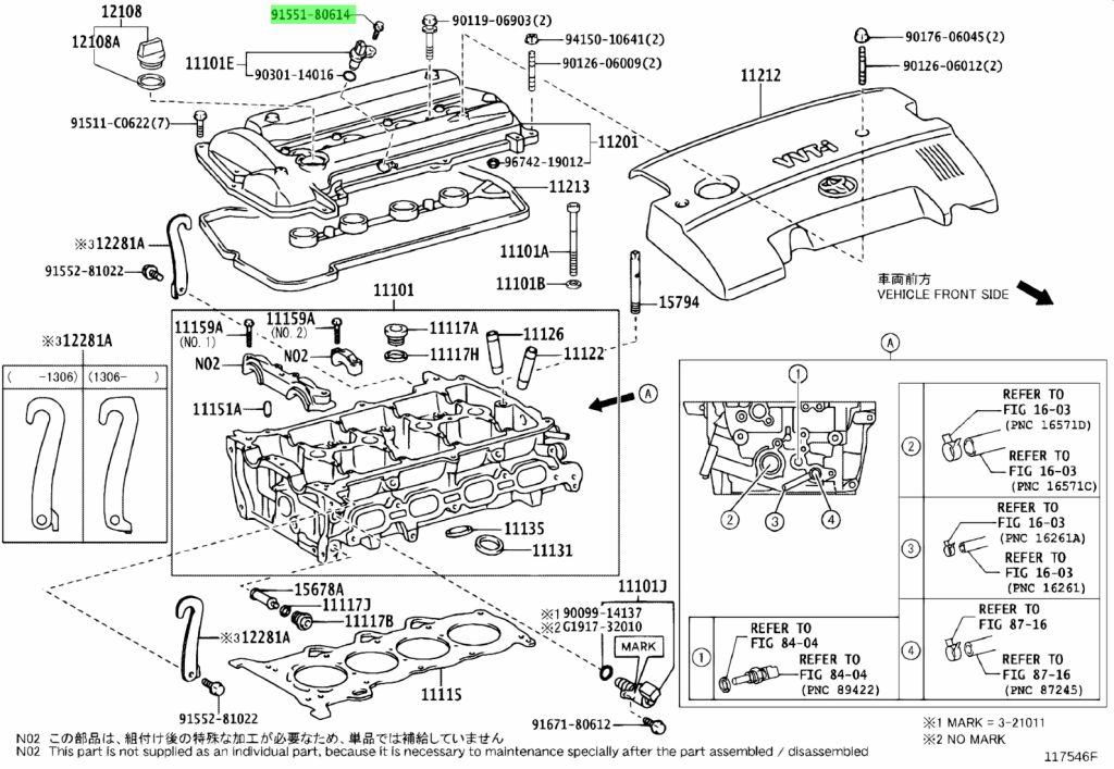 Buy Genuine Toyota 9155180614 (91551-80614) Bolt. Prices, fast shipping ...