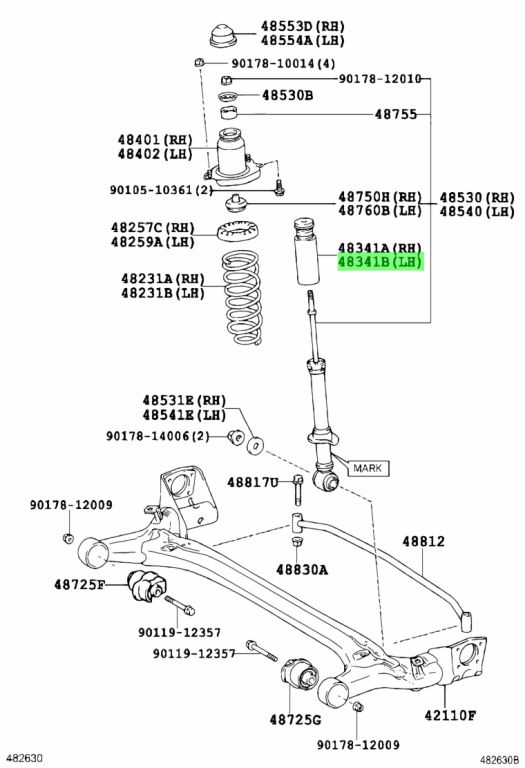 Toyota 48341 47010