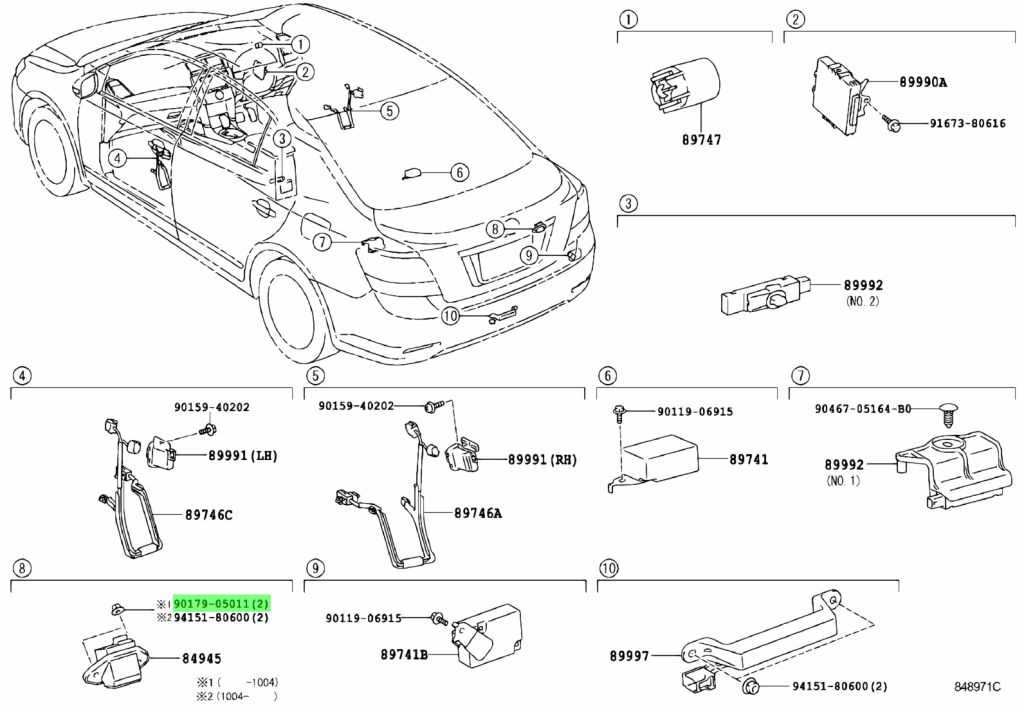 Buy Genuine Toyota 9017905011 (90179-05011) Nut. Prices, fast shipping ...