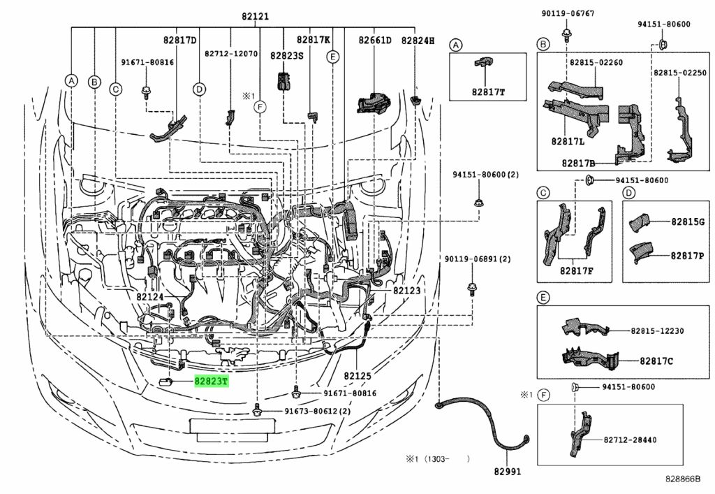 Toyota 82823 22050