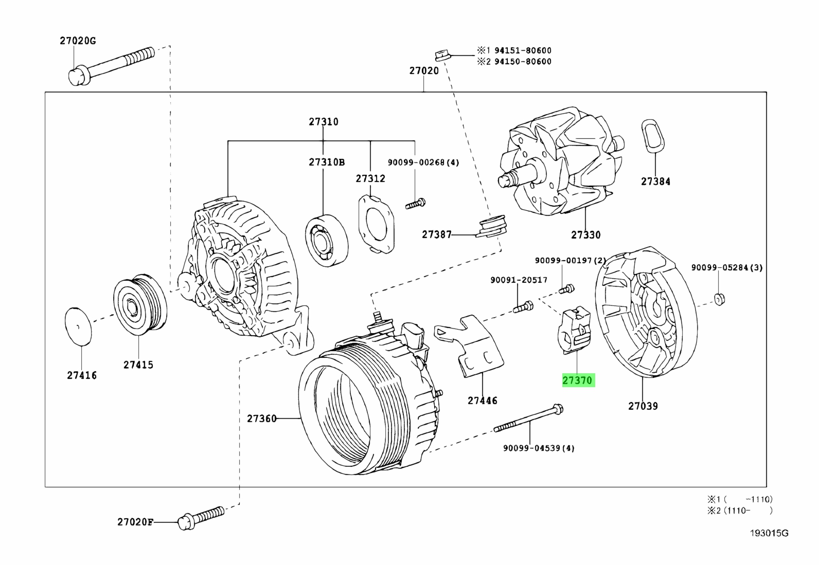 Toyota 27370 58460