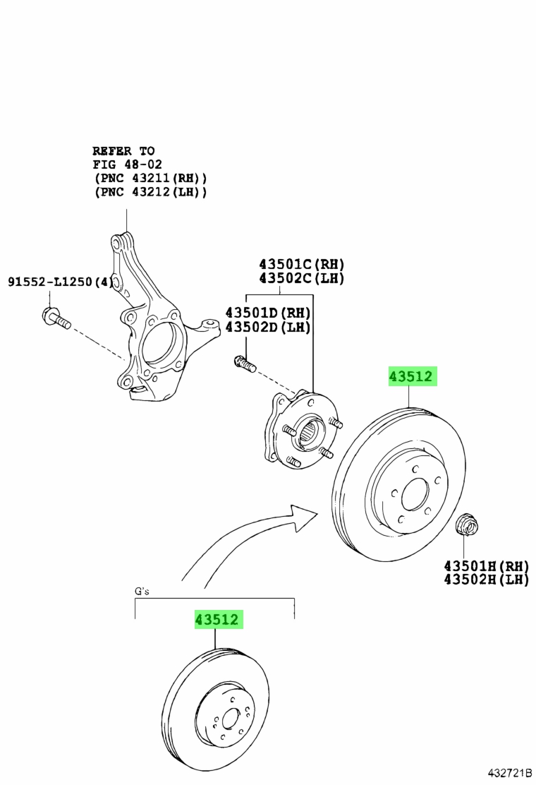 Toyota 43512 28190