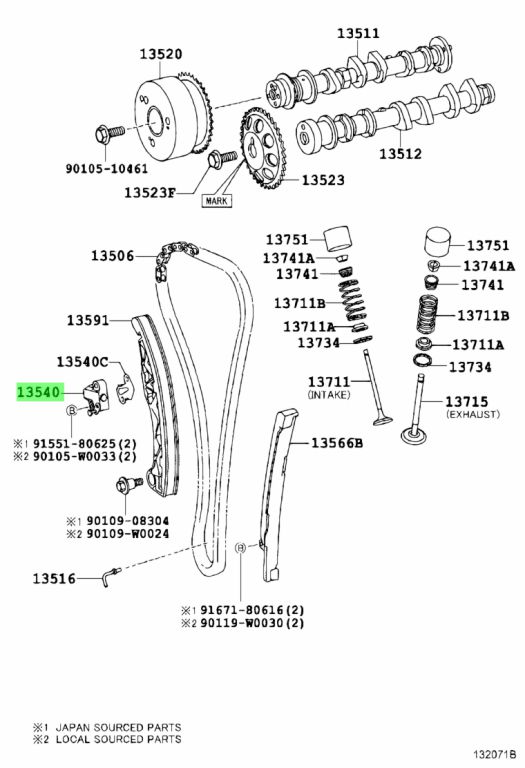 Toyota 13540 21020