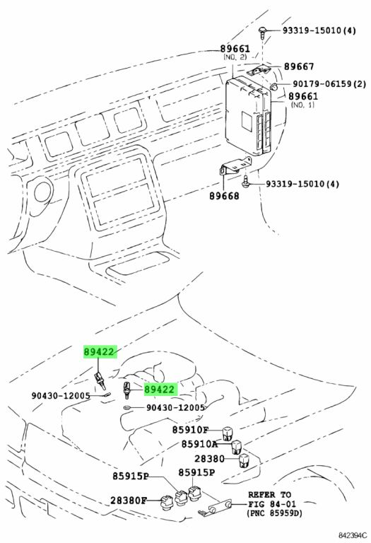 Buy Genuine Toyota 8942235010 (89422-35010) Sensor, Diesel Engine Water ...