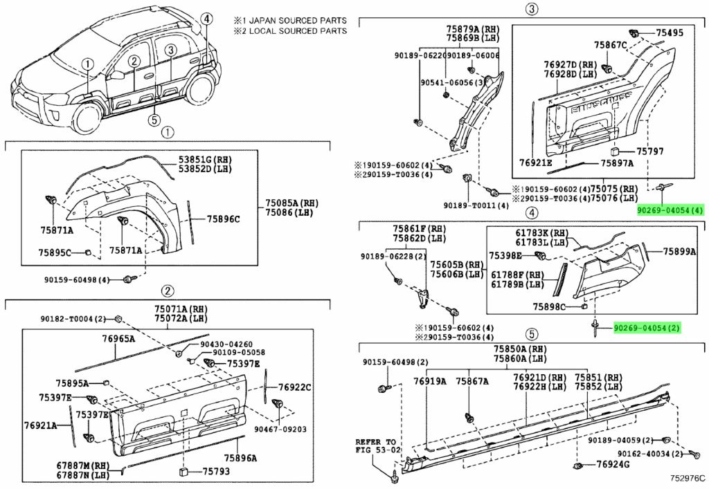 Buy Genuine Toyota 9026904054 (90269-04054) Fastener. Prices, Fast 