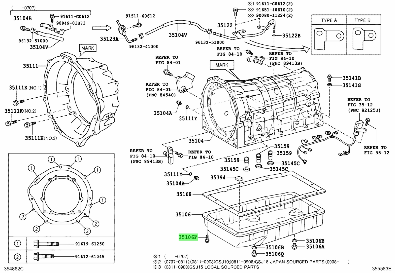 9011906173 toyota размеры