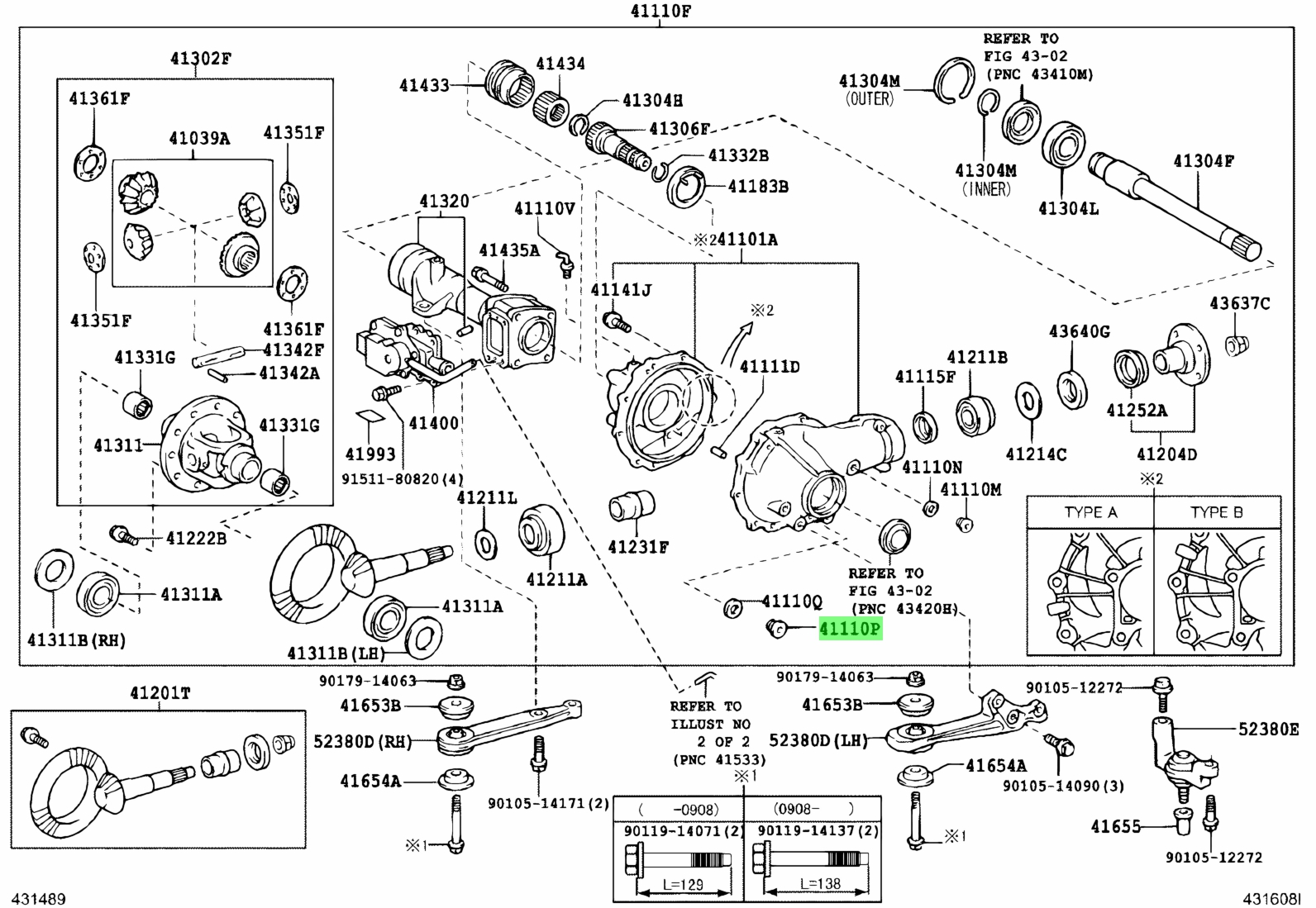 Car & Truck Differentials & Parts For Toyota 4Runner FJ Cruiser Front