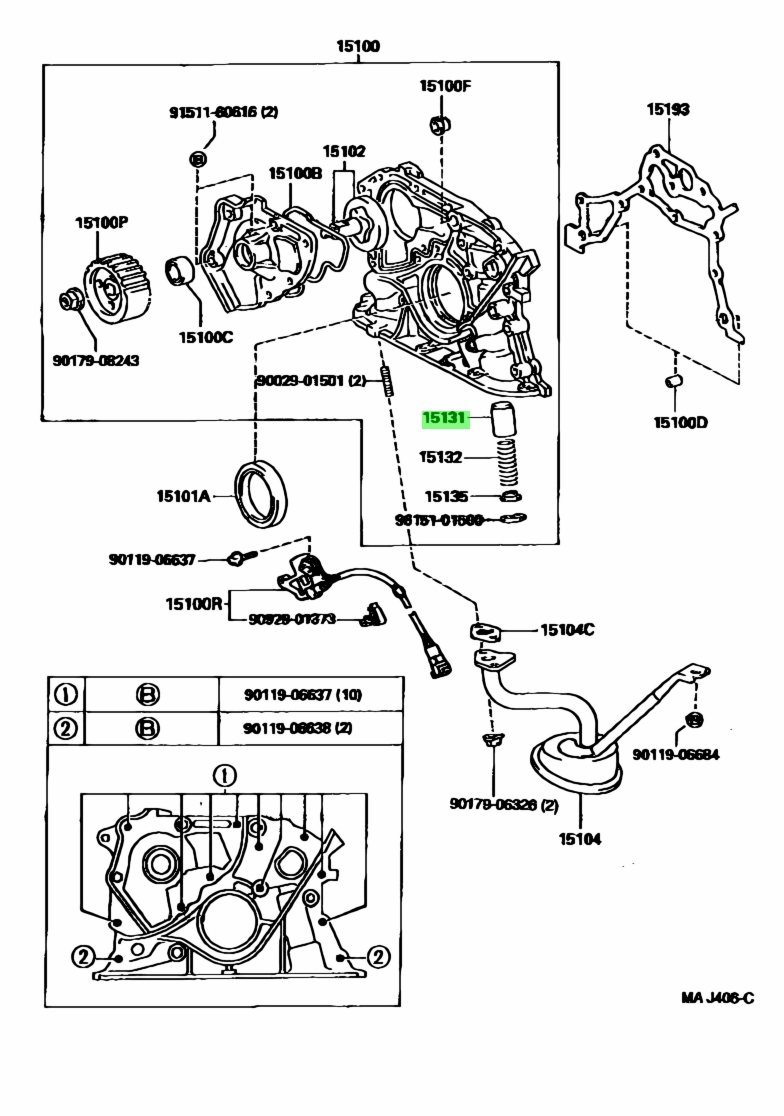 Buy Genuine Toyota 15131-24010 (1513124010) Valve, Oil Pump Relief ...