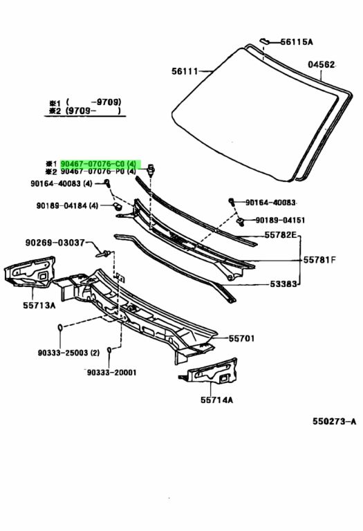 Toyota 90467 07076 c0