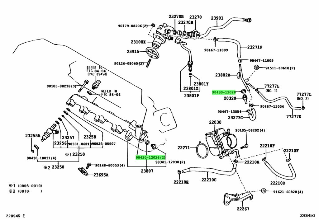 Genuine Toyota 90430-12026 (9043012026) BOLT, UNION (FOR FUEL PIPE NO.2 ...