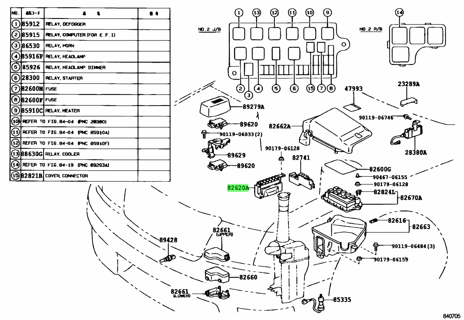 Genuine Toyota 82620-50050 (8262050050) Block Assy, Fusible Link - Amayama