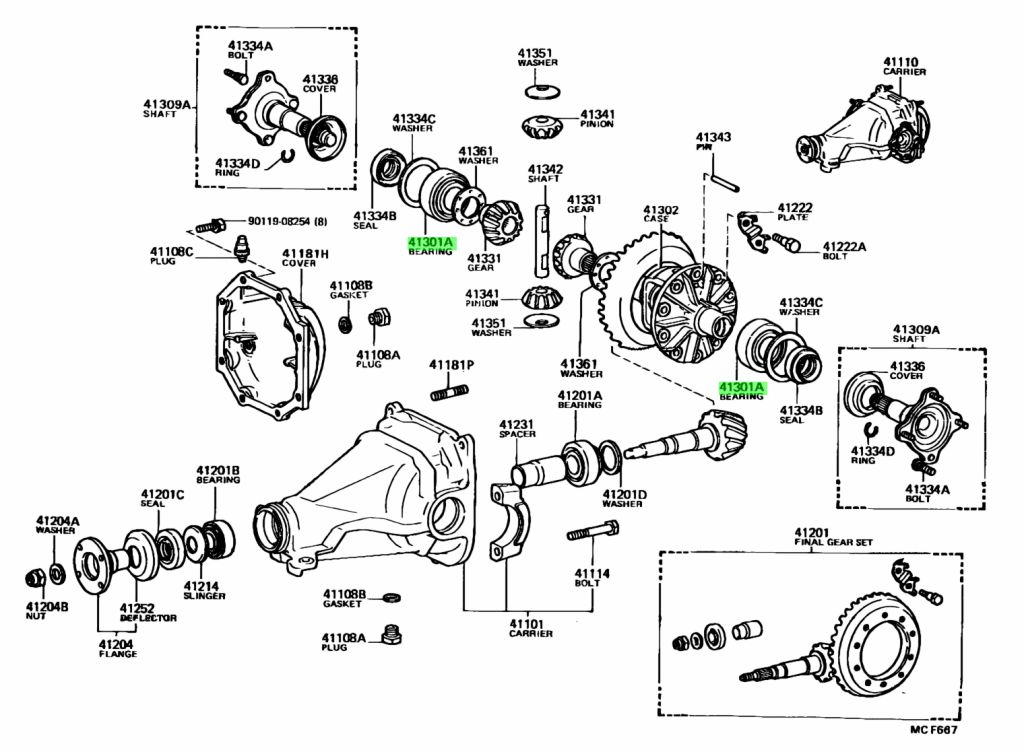 Buy Genuine Toyota 90368-50006 (9036850006) Bearing. Prices, fast ...