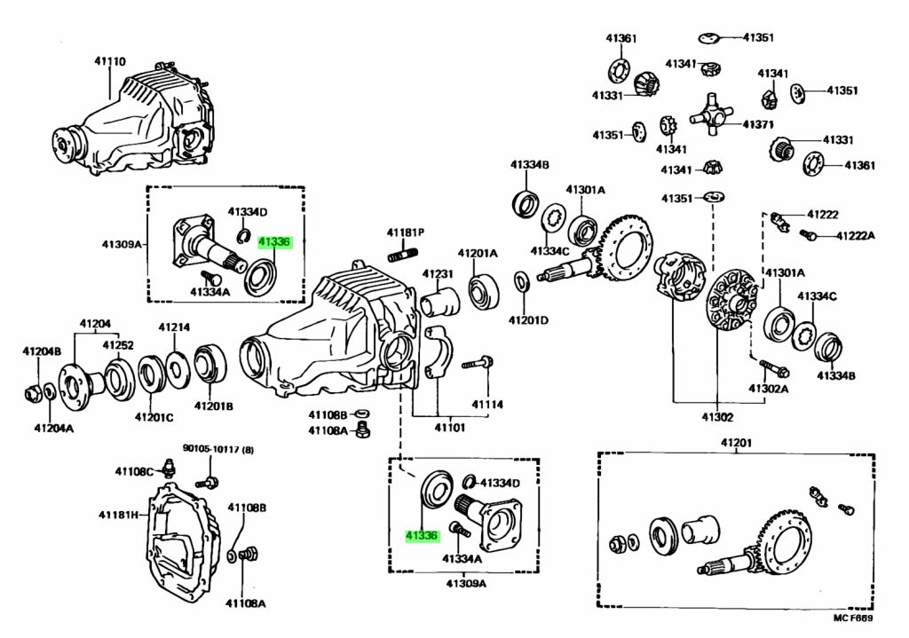 Toyota 41336-22010 (4133622010)  металлическая - Амаяма (Amayama)