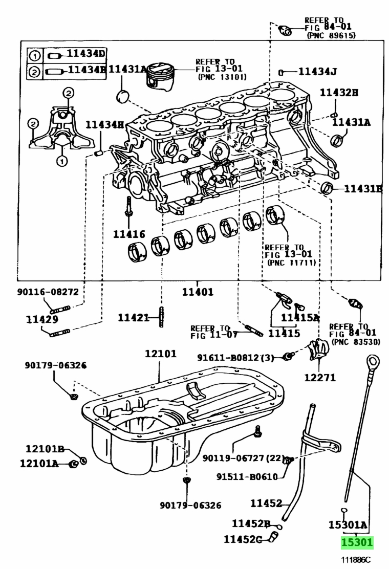 Buy Genuine Toyota 1530170100 (15301-70100) Gage Sub-Assy, Oil Level ...