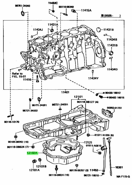 Buy Genuine Toyota 12102-46011 (1210246011) Pan Sub-Assy, Oil, No.2 ...