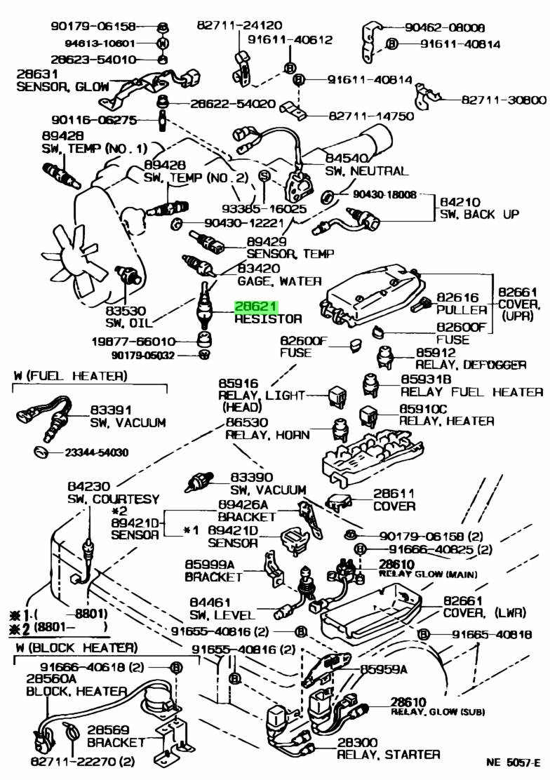 Toyota 28621 54080