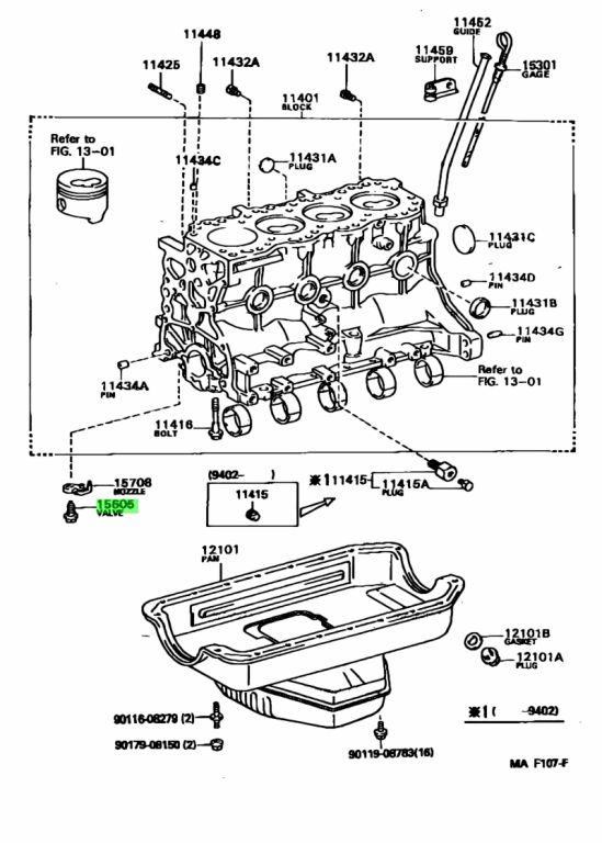 Buy Genuine Toyota 15605-54010 (1560554010) Valve Sub-assy, Oil Check 