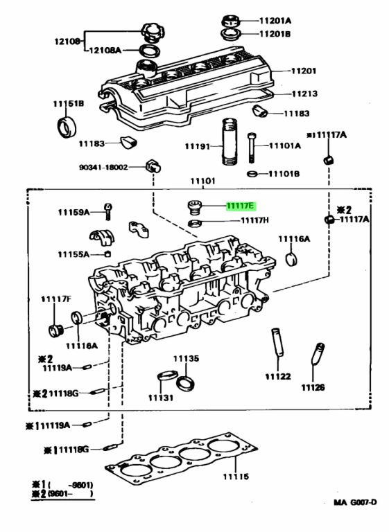 Genuine Toyota 90341-24011 (9034124011) PLUG, W/HEAD STRAIGHT SCREW ...