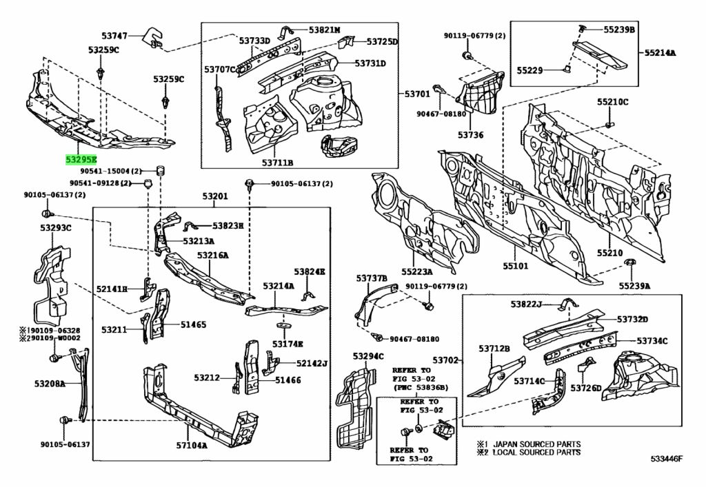 Buy Genuine Toyota 5329533070 (53295-33070) Seal, Cool Air Intake Duct ...