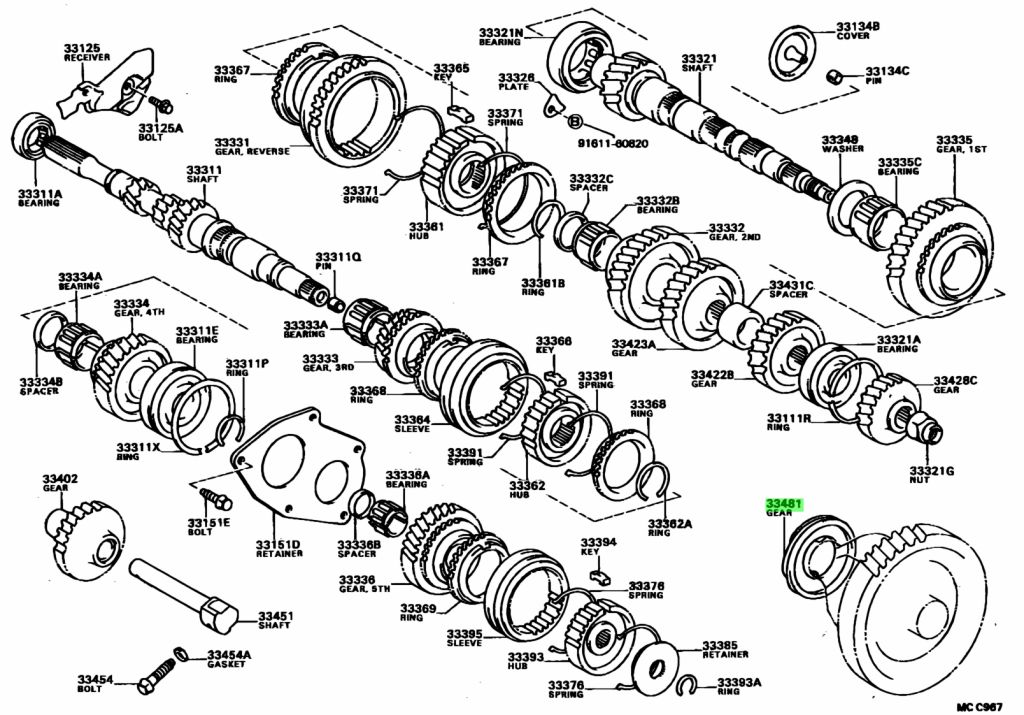 Buy Genuine Toyota 33481-12040 (3348112040) Gear, Speedometer Drive ...