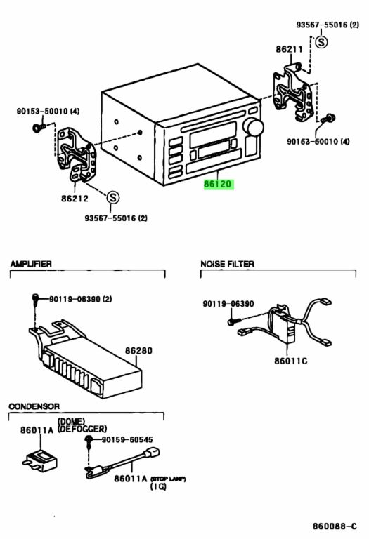 Toyota 86120 схема