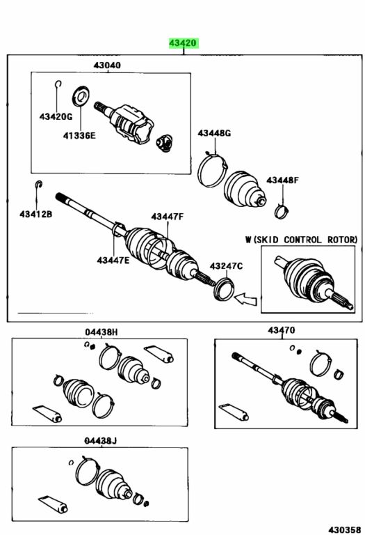 Buy Genuine Toyota 4342020441 (4342020441) Shaft Assy, Front Drive, Lh