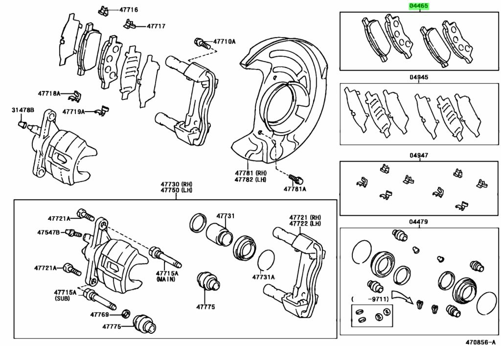 Тормозные колодки toyota