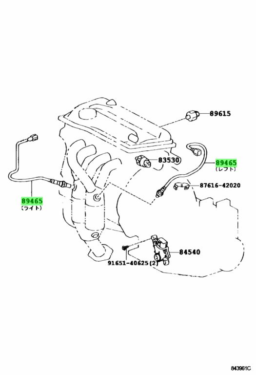 89465 кислородный датчик toyota