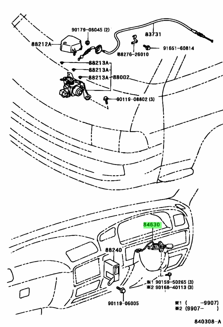 Buy Genuine Toyota 8463026011 (84630-26011) Switch Assy, Cruise Control ...