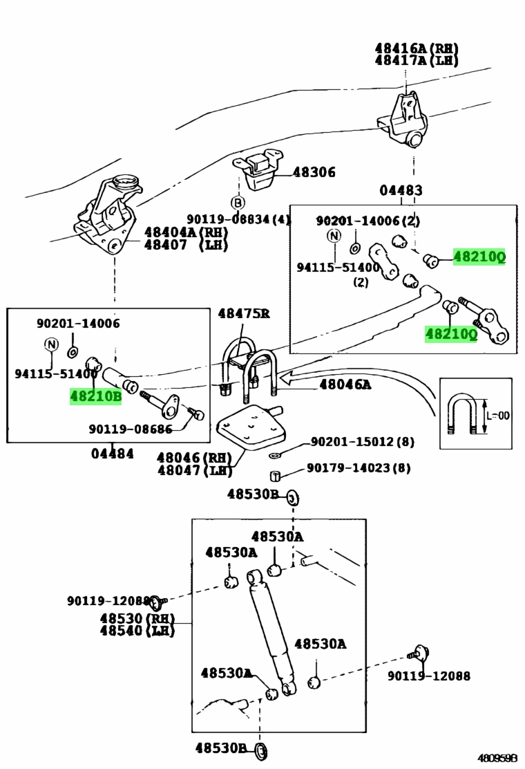 Genuine Toyota 90385-18022 (9038518022) BUSH (FOR REAR SPRING SHACKLE ...