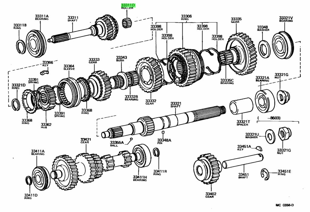 Genuine Toyota 90361-06049 (9036106049) BEARING, INPUT SHAFT - Amayama