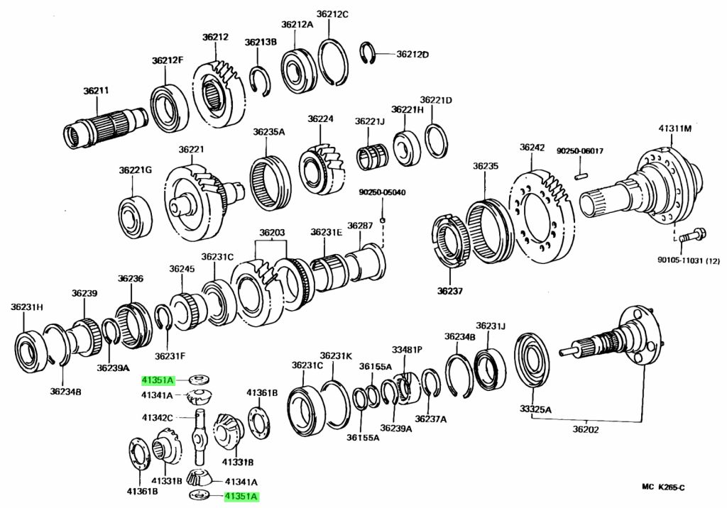 Buy Genuine Toyota 4135160020 (41351-60020) Washer, Center Differential ...