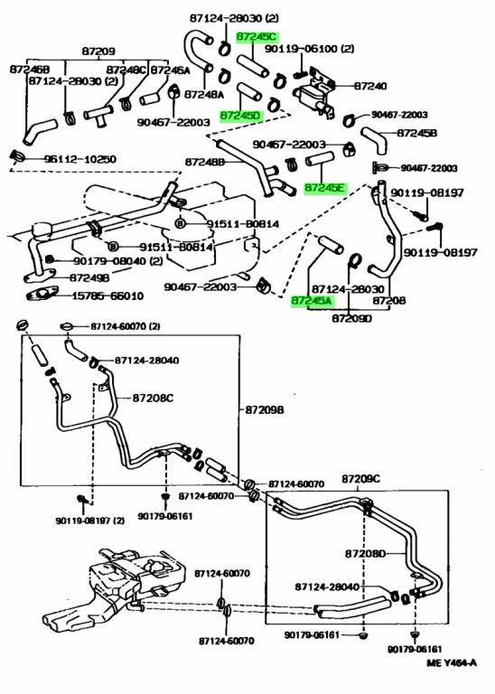 Buy Genuine Toyota 9955630100 (99556-30100) Hose. Prices, fast shipping ...