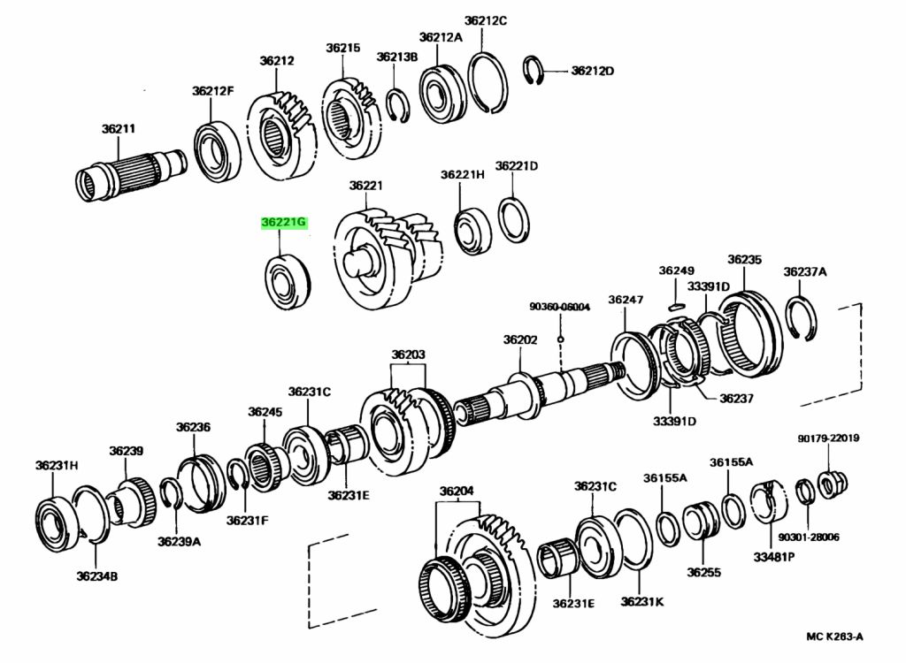 Buy Genuine Toyota 9036635060 (90366-35060) Bearing (For Transfer Ilder ...