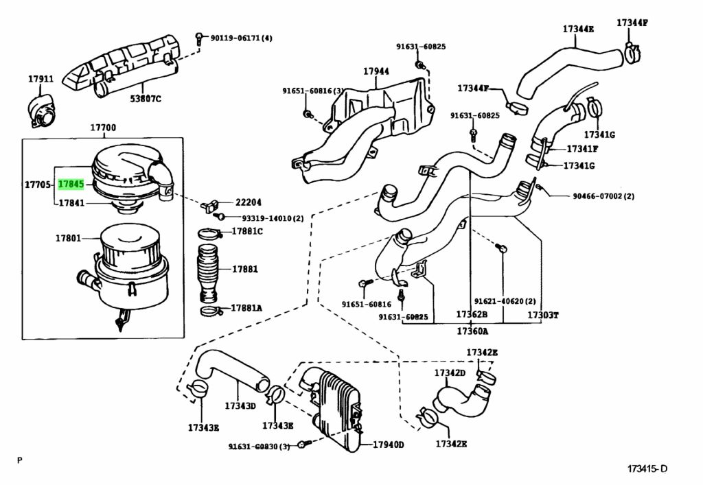 Buy Genuine Toyota 1784550010 (17845-50010) Gasket, Air Cleaner Cap ...