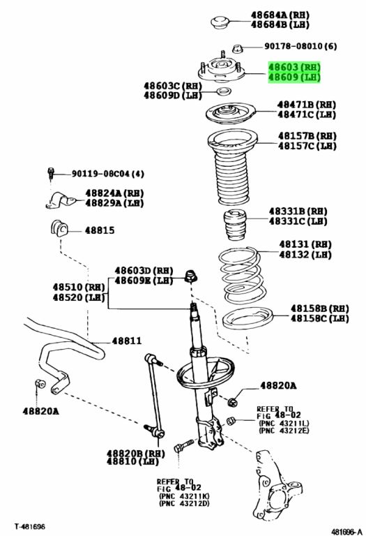 Toyota 48609 13010