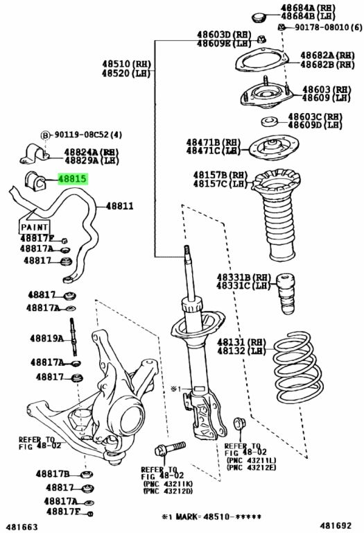 Toyota 48815 52030