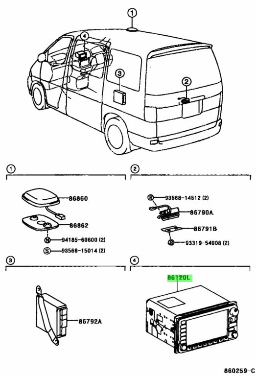 Toyota 86120 схема