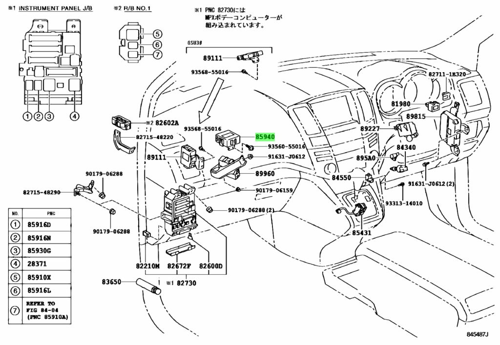 Genuine Toyota 85940-48010 (8594048010) RELAY ASSY, WINDSHIELD WIPER ...