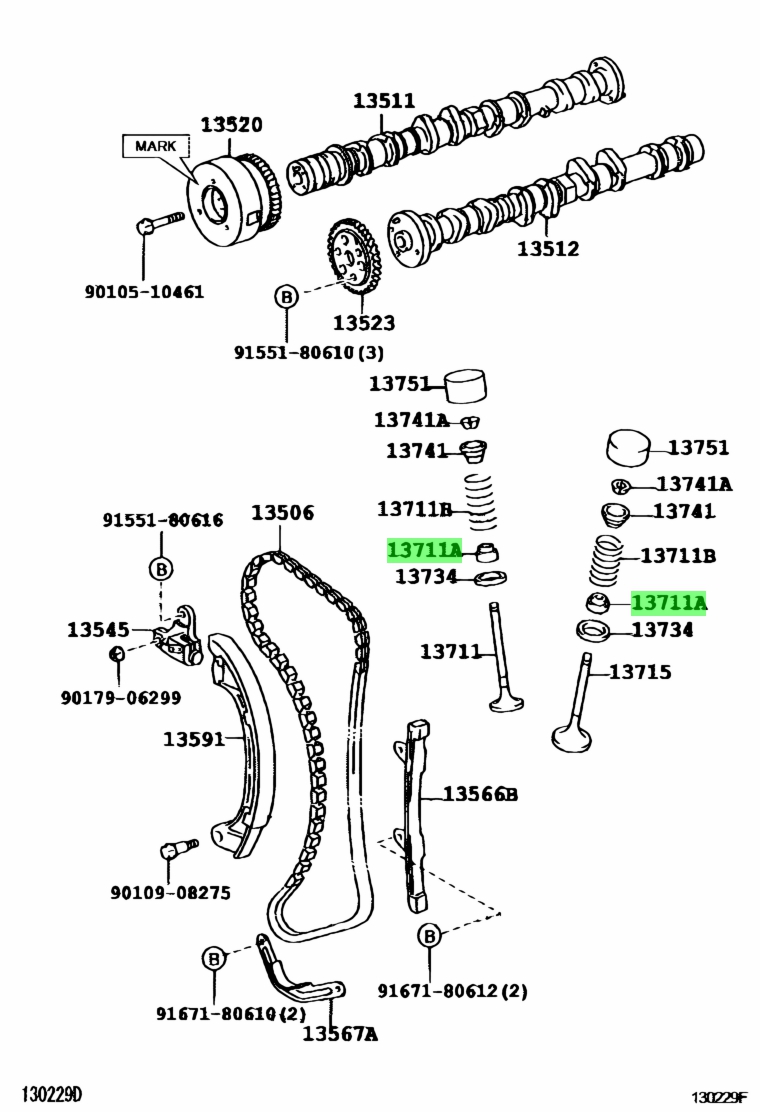 9091302112 toyota колпачок маслосъемный