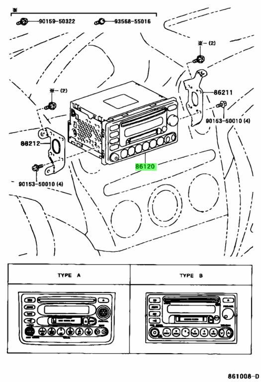 Toyota 86120 схема