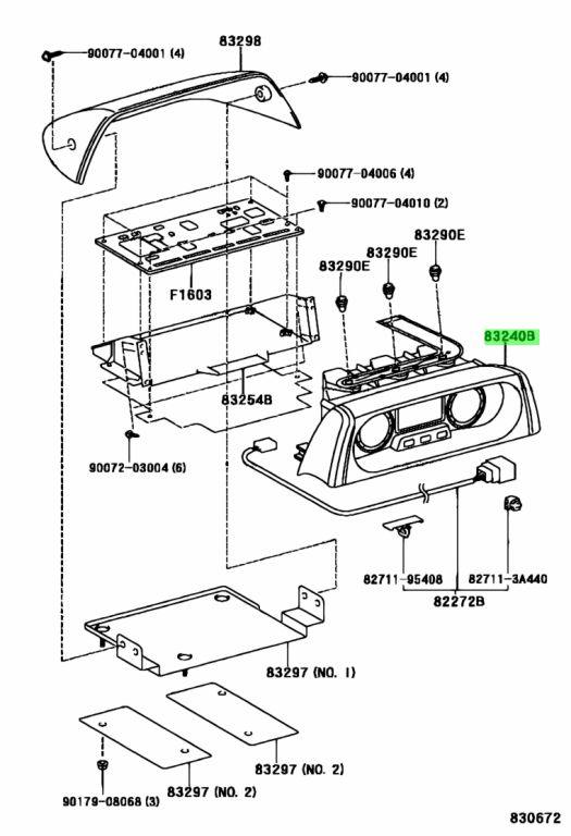 Buy Genuine Toyota 8324060200E0 (83240-60200-E0) Case Assy, Accessory ...