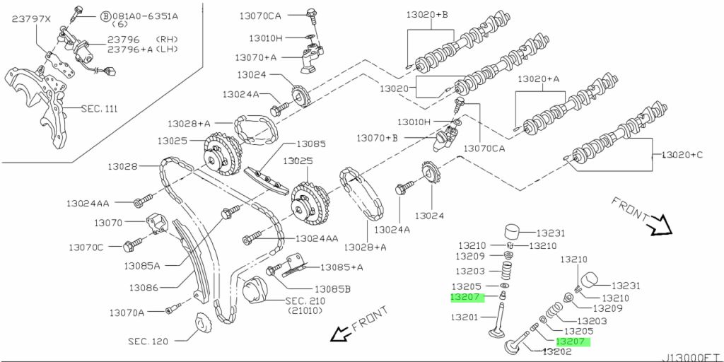 Nissan 13207 4f105