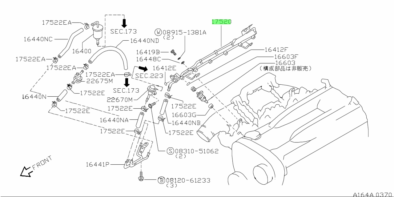 Buy Genuine Nissan 17520-24U00 (1752024U00) Tube Assembly, Fuel. Prices ...