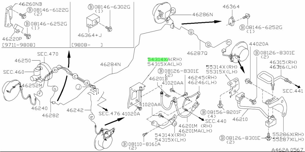 Buy Genuine Nissan 5431423U10 (54314-23U10) Bracket, Brake Hose Rh ...