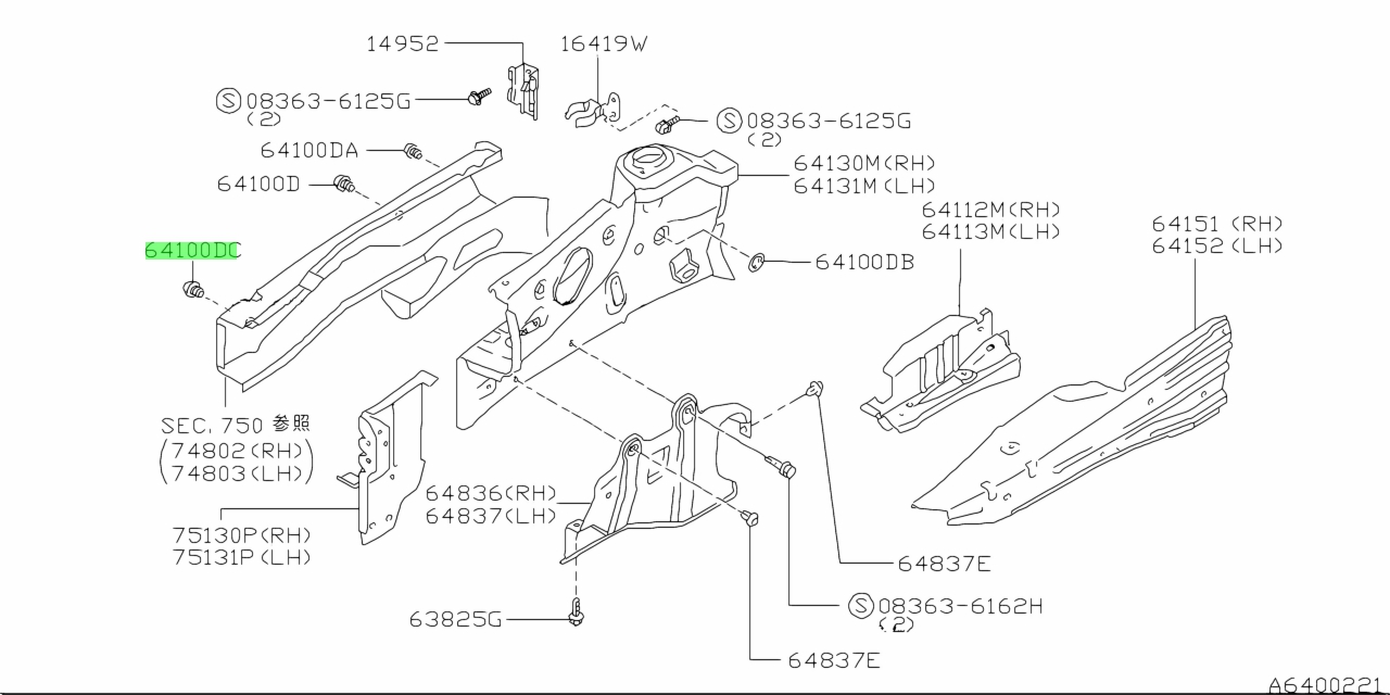 Nissan 01658 02121